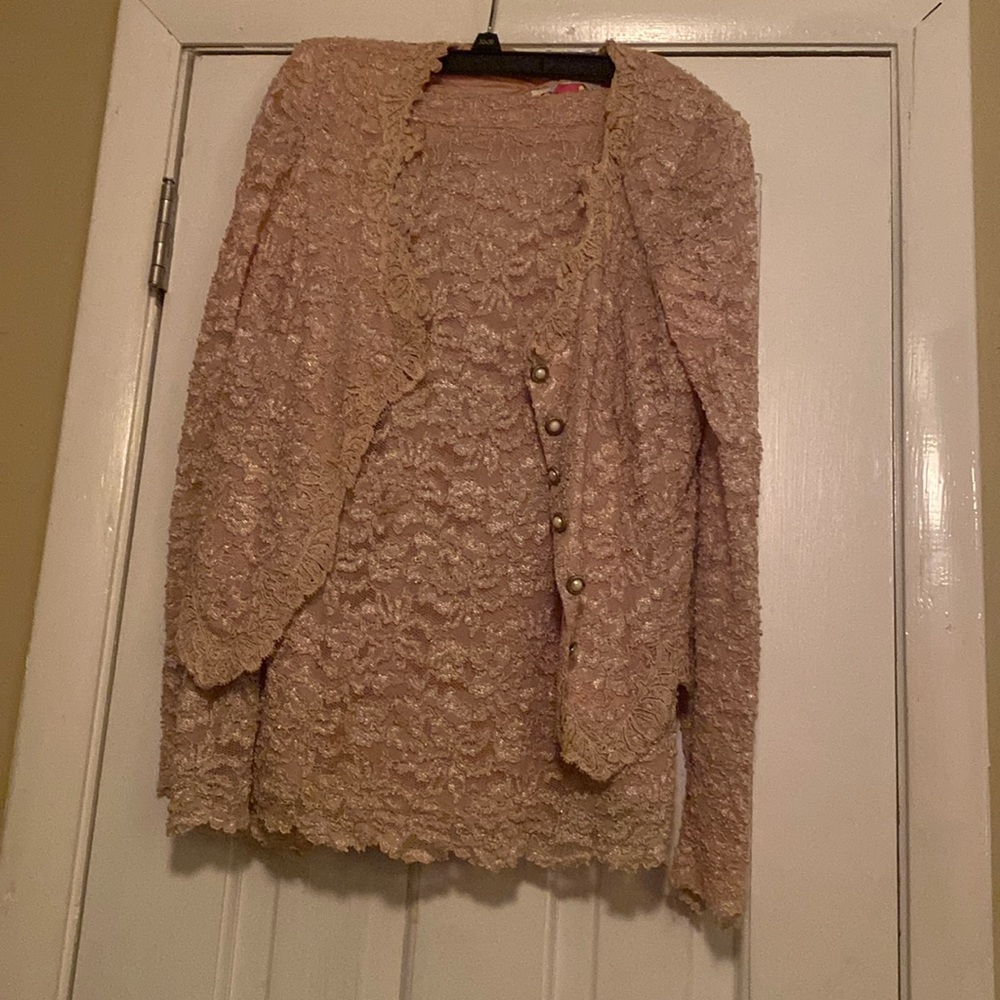 Lace 2 piece skirt set